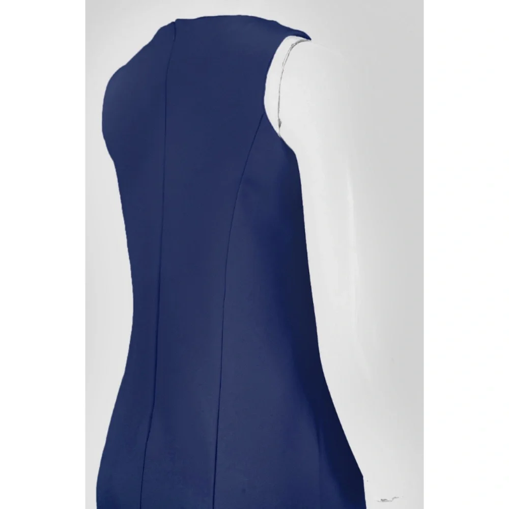 Structured Ruffled Dress (L5006A/BLUE MOON) - Picture 2 of 4